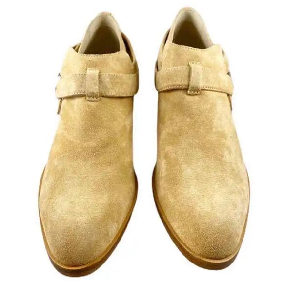 RAG & BONE Harley Ankle Boots Dune Camel Italian Suede Booties Block Heel 10 NIB - Picture 4 of 11